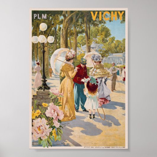 PLM Vichy France Vintage Poster 1899 ポスター (正面)