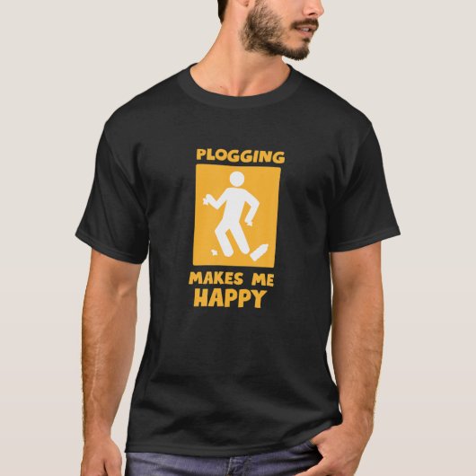 Ploggerやる気を起こさせるのロギングデザイン Tシャツ (正面)