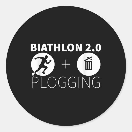 Plogging Biathlon 2.0ジョギングと環境Pr ラウンドシール (正面)