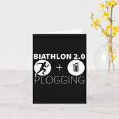 Plogging Biathlon 2.0 ジョギングと環境保護 カード (黄色い花)