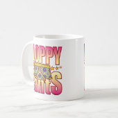Ploppyの花いっぱいのズボン コーヒーマグカップ (正面左)