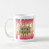 Ploppyの花いっぱいのズボン コーヒーマグカップ (左)