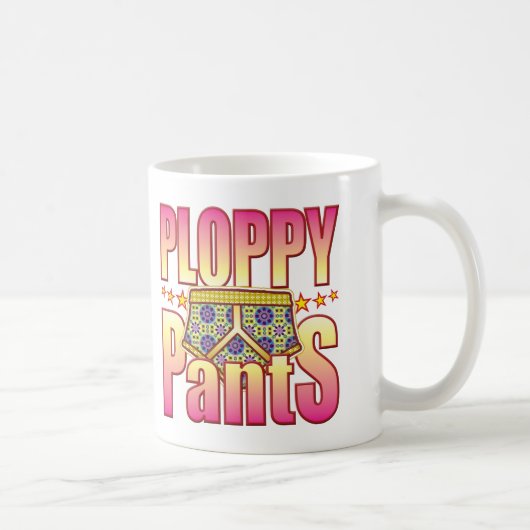 Ploppyの花いっぱいのズボン コーヒーマグカップ (右)