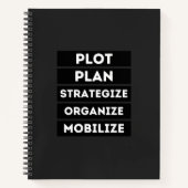 PLOT PLAN STRATEGIZE ORGANIZE MOBILIZE ノートブック (正面)