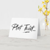 Plot Twist妊娠ベビーが家族と友人を明らかにする カード (黄色い花)