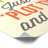 「Plot Twist!」と叫ぶ。 タイポグラフィプリント ポスター (角)