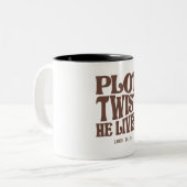 Plot Twist He Lives Luke 24:23 Bible Verse ツートーンマグカップ (正面左)