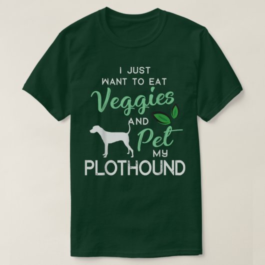 Plothound Funny Vegan Dog Lover Owner Xmas Birthda Tシャツ (デザイン正面)