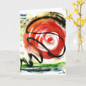 Plotkin's Entropy抽象芸術科学グリーティングカード カード (黄色い花)