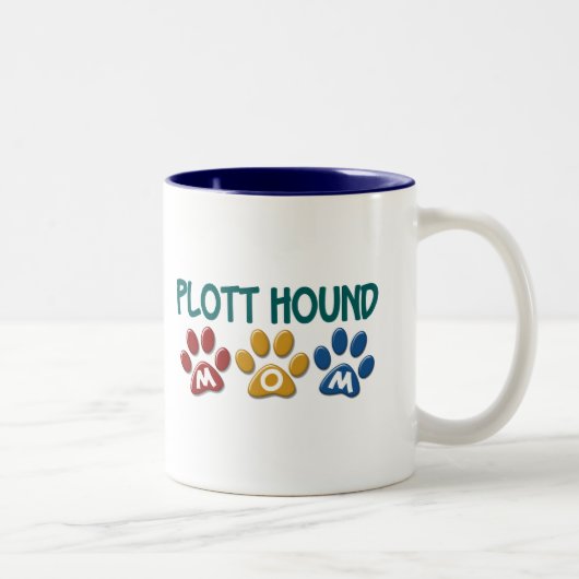 PLOTT猟犬のお母さんの足のプリント1 ツートーンマグカップ (右)