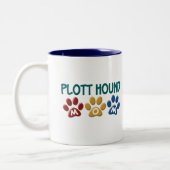 PLOTT猟犬のお母さんの足のプリント1 ツートーンマグカップ (左)