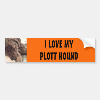 Plott猟犬のバンパーステッカー バンパーステッカー