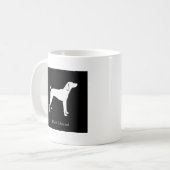 Plott猟犬のマグ(黒) コーヒーマグカップ (正面左)