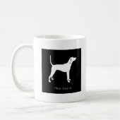 Plott猟犬のマグ(黒) コーヒーマグカップ (左)
