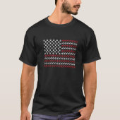 Plott Hound 4th Of July Dog Paw Print Tシャツ (正面)