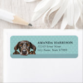 Plott Hound Dog Return Address Labels ラベル (インサイチュ)