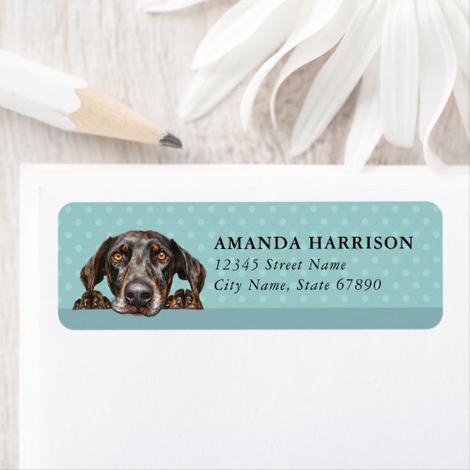 Plott Hound Dog Return Address Labels ラベル (インサイチュ)
