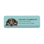 Plott Hound Dog Return Address Labels ラベル (正面)