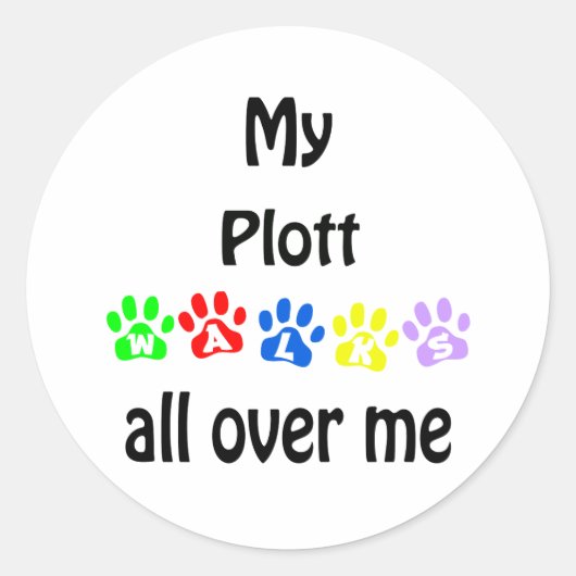 Plott Walksデザイン ラウンドシール (正面)