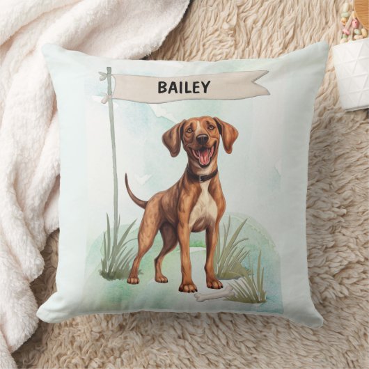 Plott Watercolor Personalized Dog クッション (ブランケット)