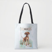 Plott Watercolor Personalized Dog トートバッグ (正面)