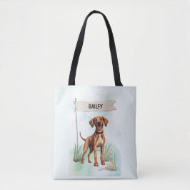 Plott Watercolor Personalized Dog トートバッグ