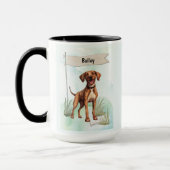Plott Watercolor Personalized Dog マグカップ (左)