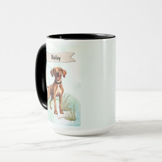 Plott Watercolor Personalized Dog マグカップ (正面左)