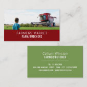 Plouer in Field, Butcher & Business Card(フィールド、農家、 名刺 (正面/裏面)