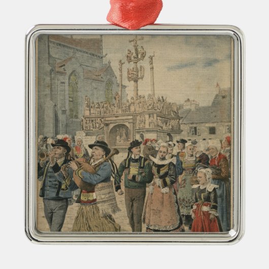 Plougastelブリッタニーの婚礼の日 メタルオーナメント (正面)