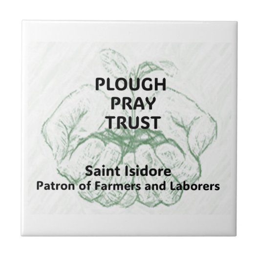 "Plough Pray Trust" Saint Isidore Magnet タイル (正面)
