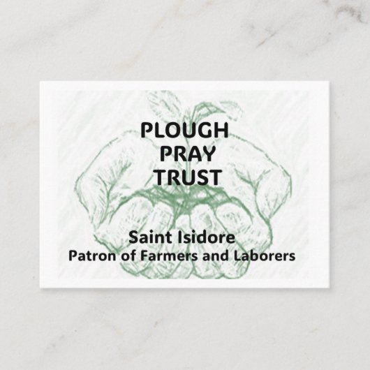 "Plough Pray Trust" Saint Isidore Reminder Card 予約カード (正面)