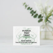 "Plough Pray Trust" Saint Isidore Reminder Card 予約カード (スタンド正面)