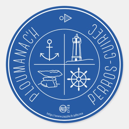 Ploumanach Perros-Guirec ラウンドシール (正面)