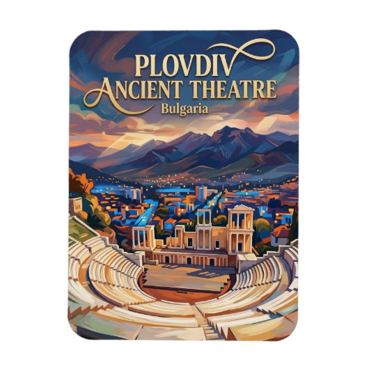 Plovdiv Ancient Theatre Bulgaria マグネット (縦)