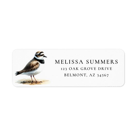 Plover Return Address Label ラベル (正面)