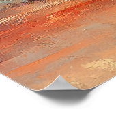 Plover Standing in Ocean Waves During Sunset ポスター (角)