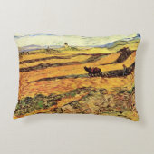 Plowman and Millとのフィールドby Vincent van ゴッホ アクセントクッション (裏面)