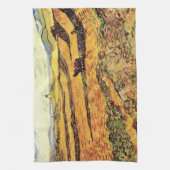 Plowman and Millとのフィールドby Vincent van ゴッホ キッチンタオル (縦)