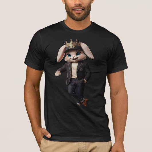 PLP NOVA V かわいい戦士ウサギ グラフィックTシャツ Tシャツ (正面)