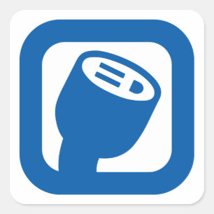 PlugShareロゴステッカー スクエアシール