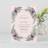 Plum Artistic Botanical Wedding 招待状 (スタンド正面)