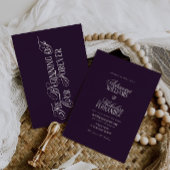 Plum Beginning Of Our Forever Wedding 招待状