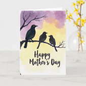Plum Bird Mothers Day Card カード (黄色い花)