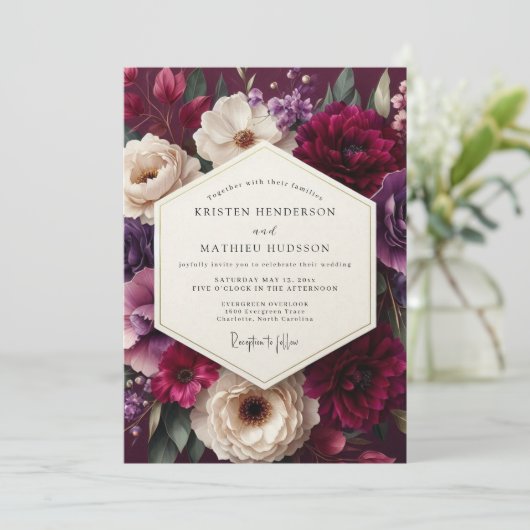 Plum Bloom Ethereal Wedding 招待状 (スタンド正面)