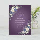 Plum Bloom Floral Wedding 招待状 (スタンド正面)