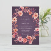 Plum Blossom Wreath Wedding 招待状 (スタンド正面)