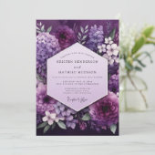 Plum Botanical Opulence Wedding 招待状 (スタンド正面)