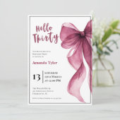 Plum Bow 30th Birthday Invitation 招待状 (スタンド正面)
