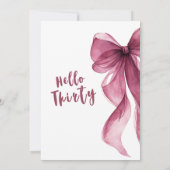 Plum Bow 30th Birthday Invitation 招待状 (裏面)